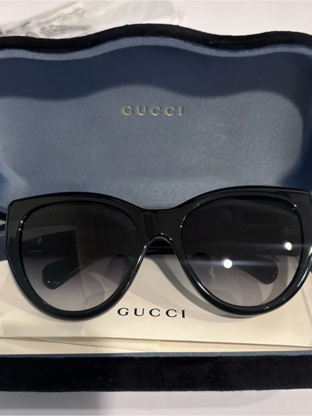 Gucci Black Cat-Eye Sunglasses GG0877S